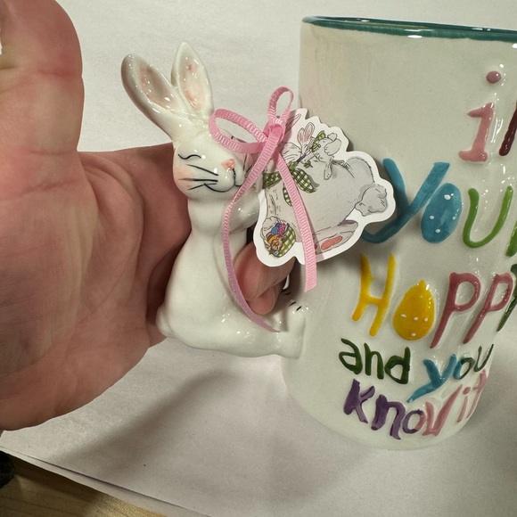 Blue Sky Easter Coffee Mug "Be Happy” - Picture 4 of 5
